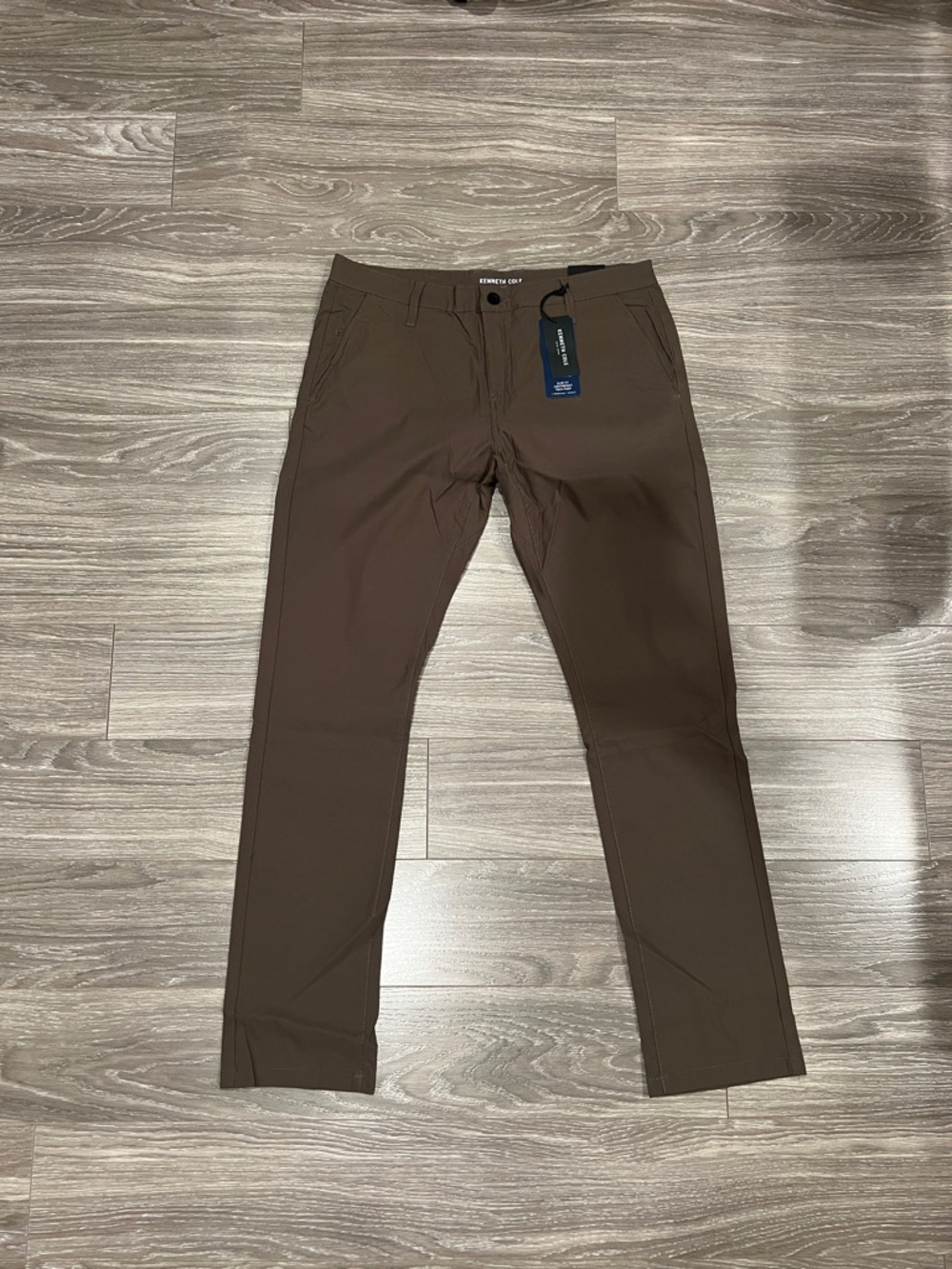 Kenneth Cole Men's Olive Slim Stretch Chinos